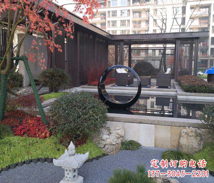 金华不锈钢抽象圆环雕塑