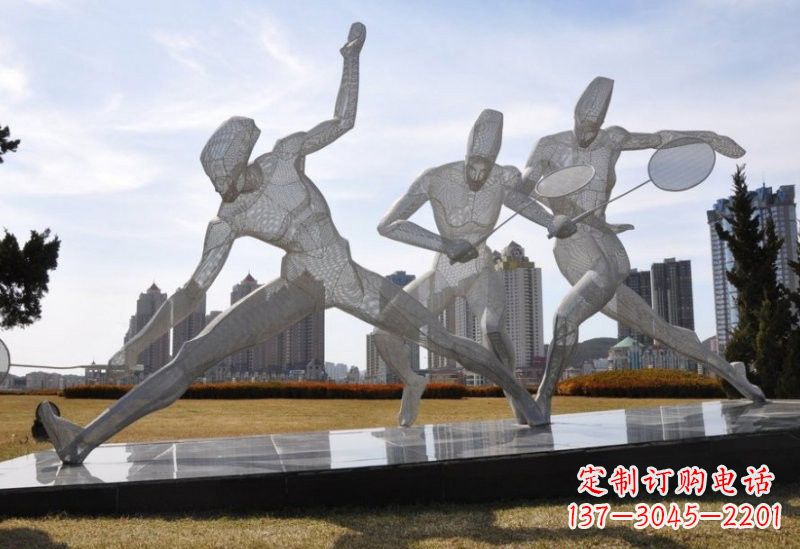 金华精致的不锈钢羽毛球雕塑