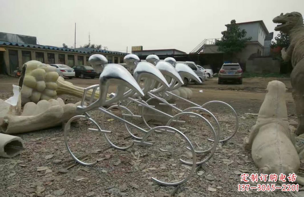 金华不锈钢自行车雕塑