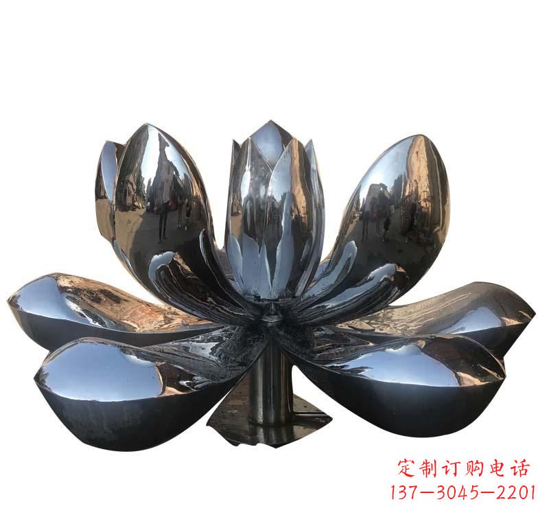 金华不锈钢创意荷花雕塑