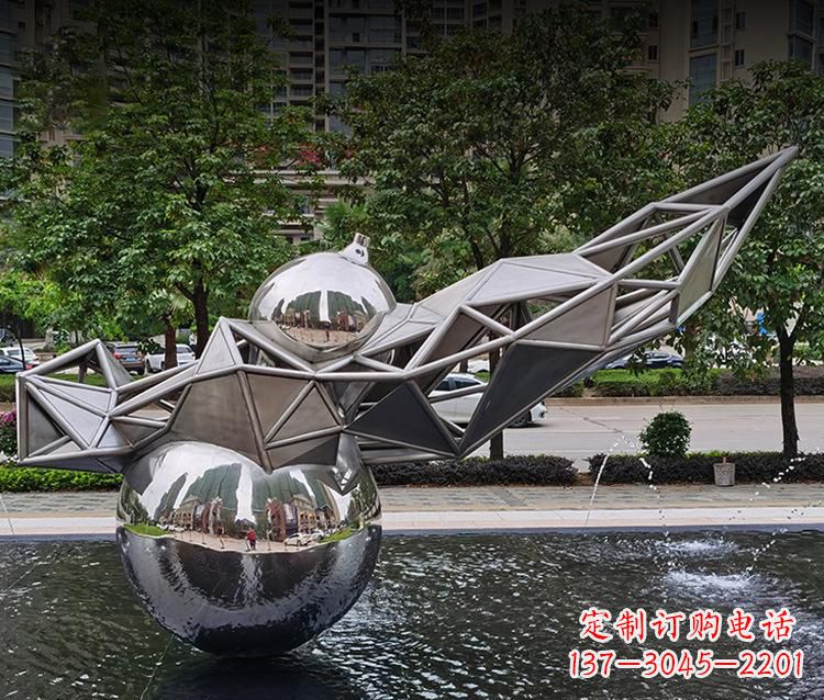 金华不锈钢葫芦雕塑美丽耐用的艺术杰作