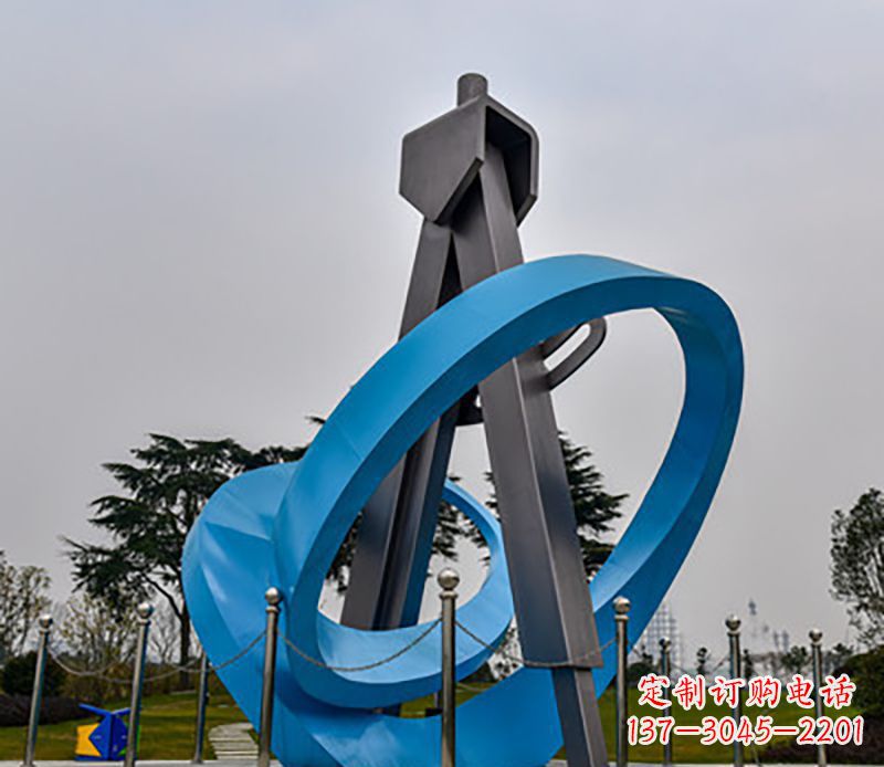 金华精美的不锈钢圆规雕塑