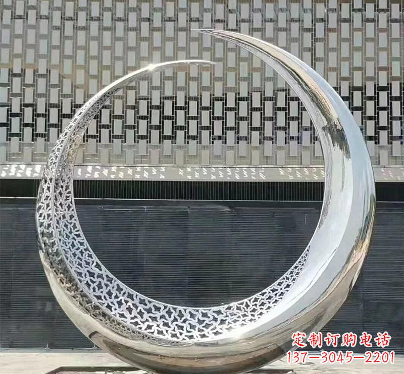金华精美不锈钢圆环雕塑