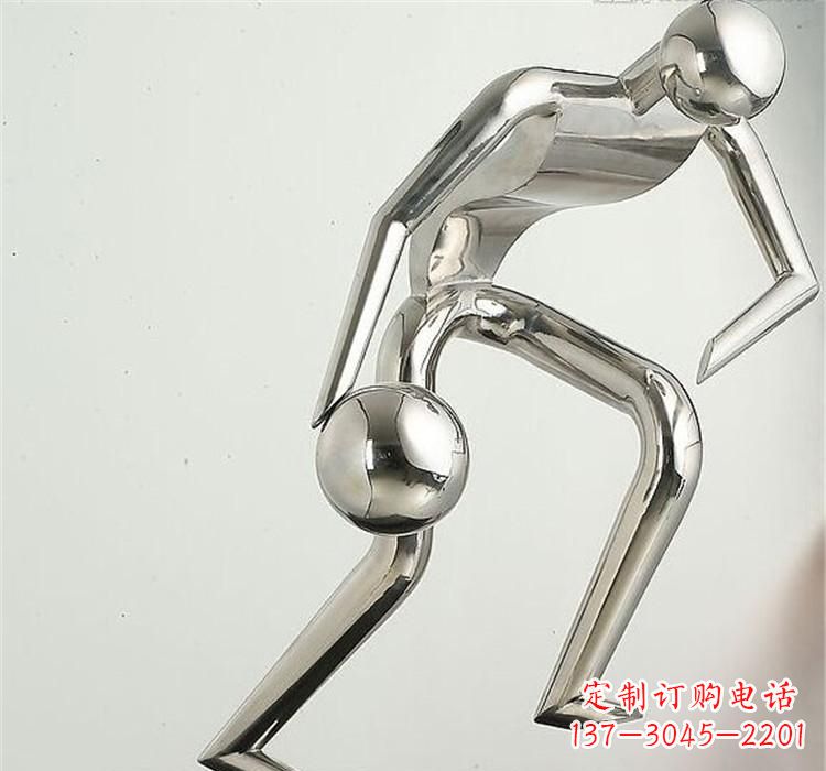 金华不锈钢保龄球雕塑——抽象人形美学之精华