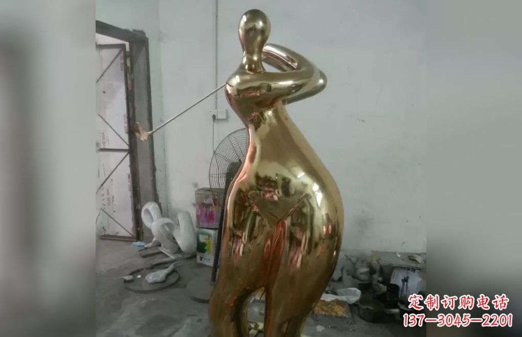 金华不锈钢高尔夫雕塑艺术的精美表现