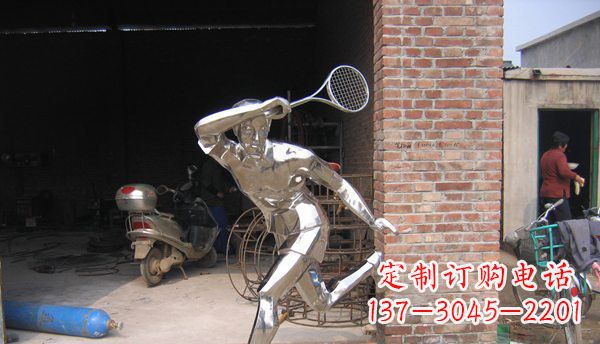 金华不锈钢羽毛球雕塑——精致简洁的艺术作品