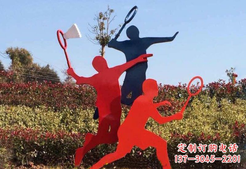 金华不锈钢羽毛球雕塑精美绝伦