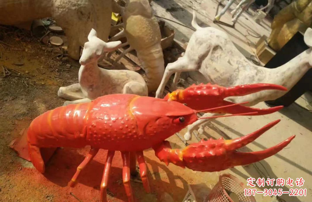 金华不锈钢大龙虾雕塑象征着力量与美丽