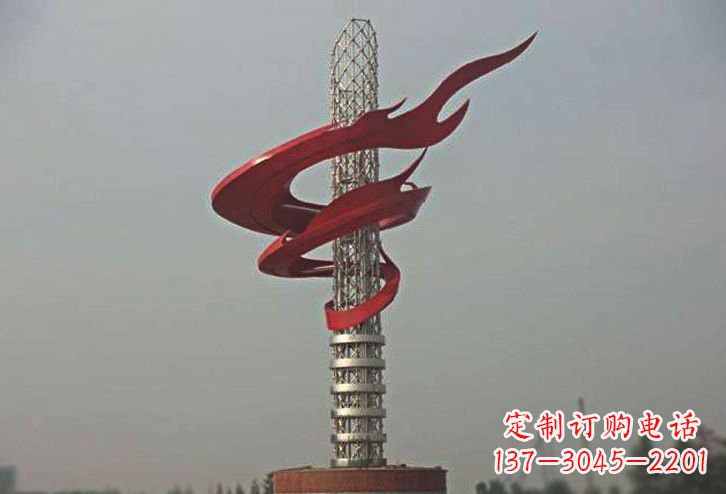 金华不锈钢大型火炬雕塑