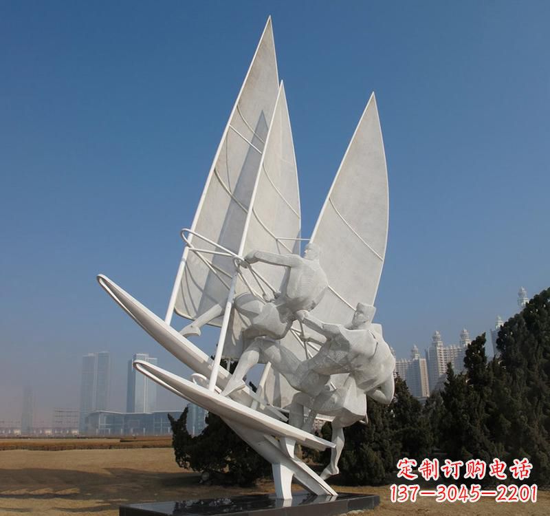金华不锈钢大型帆船雕塑海洋精神的象征