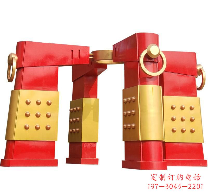 金华不锈钢大型拱门雕塑