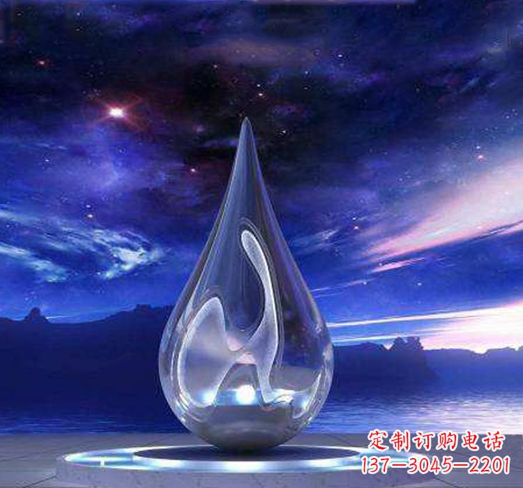 金华不锈钢大型水滴雕塑极致的审美艺术