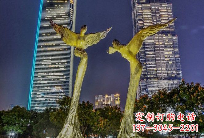 金华不锈钢大型天使雕塑一种极具震撼力的艺术之作