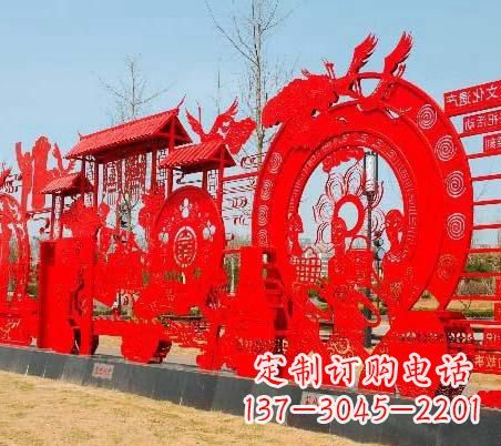 金华不锈钢党旗雕塑——缅怀先烈、继续前进