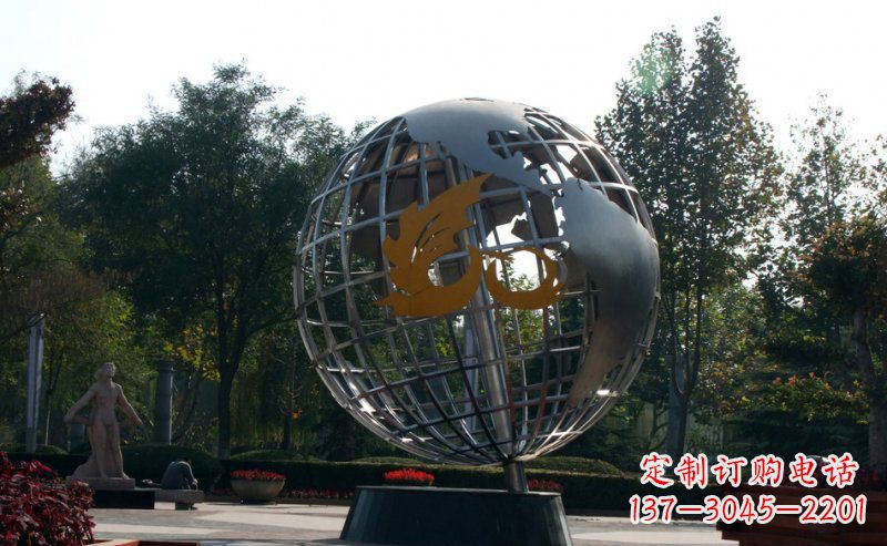 金华不锈钢地球雕塑一件具有意义的艺术品