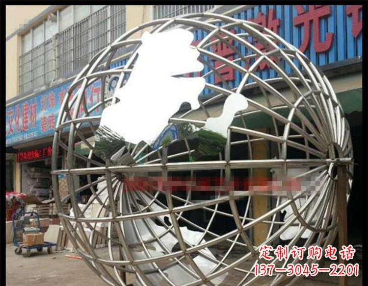 金华纪念地球的不锈钢雕塑