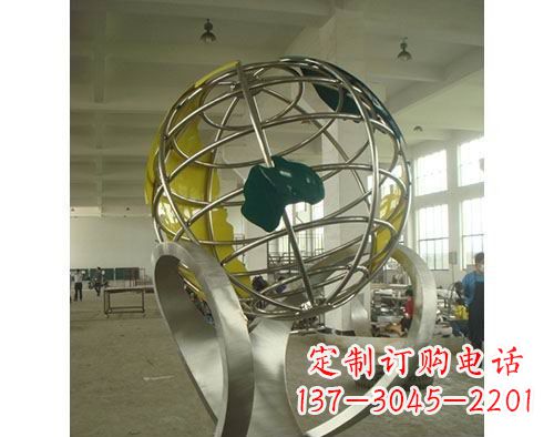 金华不锈钢地球仪景观雕塑
