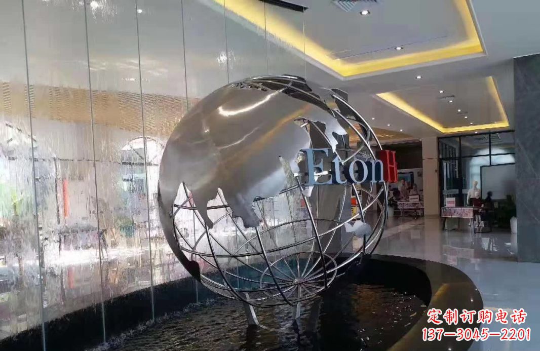 金华大地见证——不锈钢地球仪喷泉雕塑