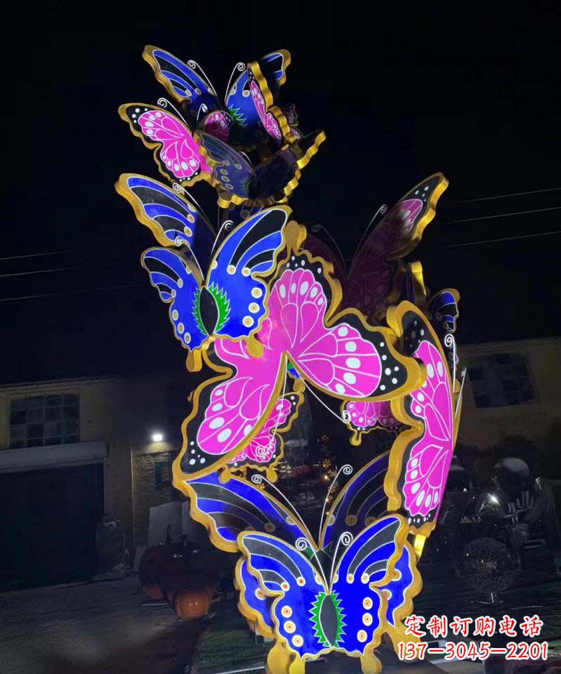 金华不锈钢蝴蝶雕塑彩绘魅力无限