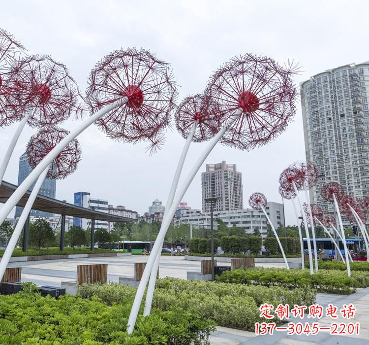 金华不锈钢蒲公英雕塑色彩缤纷的自然之美