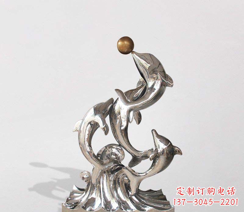 金华不锈钢海豚雕塑精美的艺术杰作
