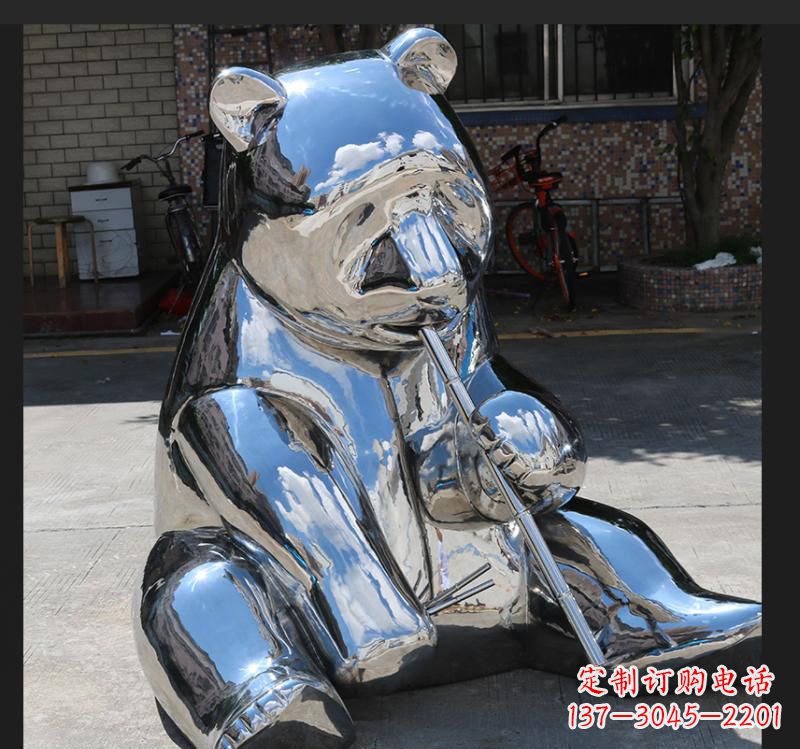 金华不锈钢动物熊雕塑来自自然的美丽