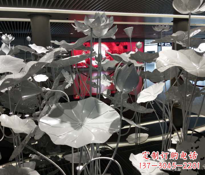 金华不锈钢锻造荷花雕塑艺术之美