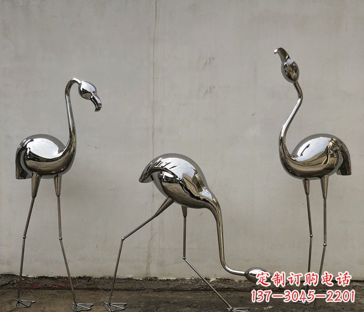 金华不锈钢锻造火烈鸟雕塑