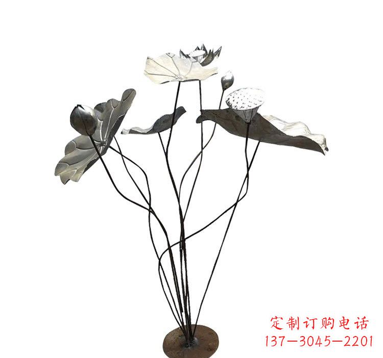 金华不锈钢锻造莲花雕塑精美外形,长久耐用