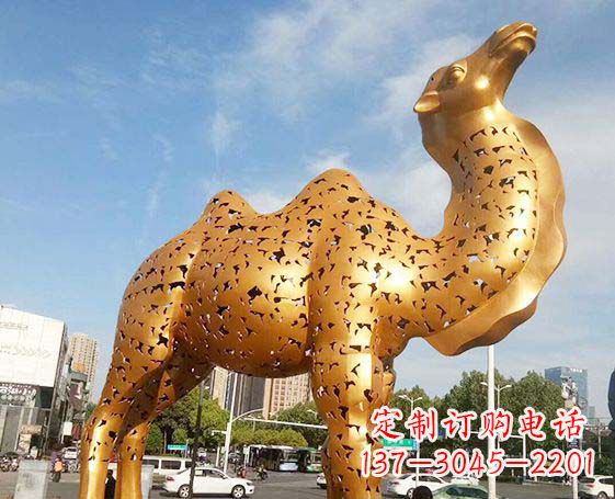 金华不锈钢锻造骆驼雕塑