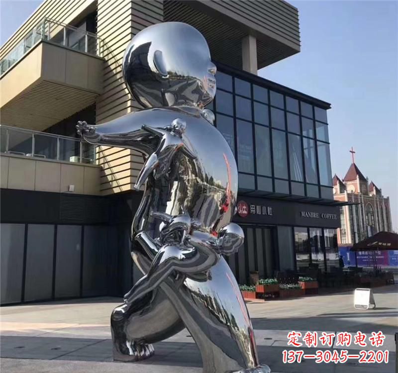 金华不锈钢儿童雕塑精致的艺术之作