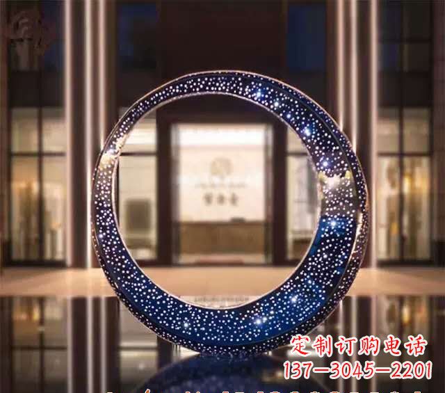 金华不锈钢发光月亮雕塑