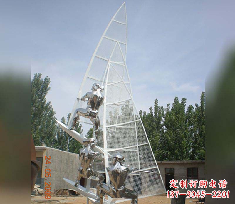 金华不锈钢帆船公园雕塑
