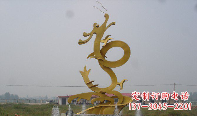 金华不锈钢飞龙雕塑