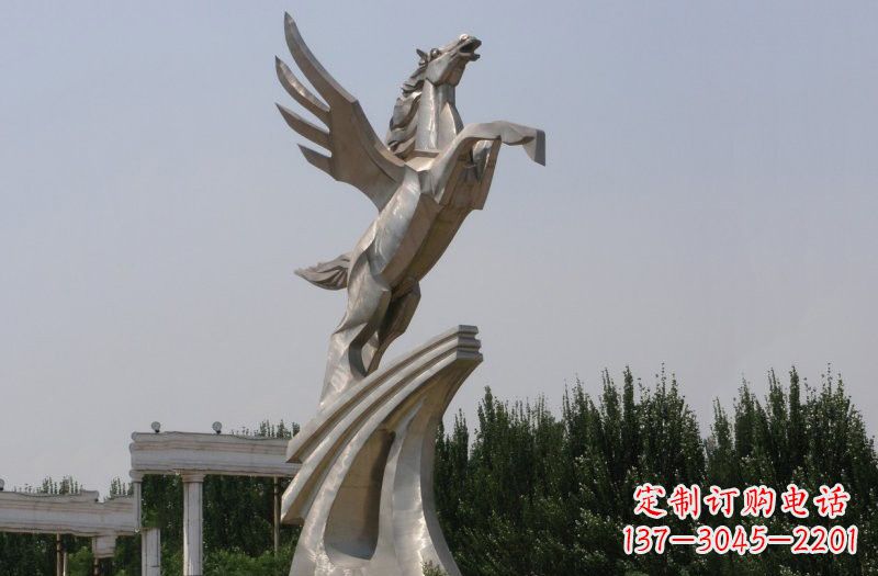 金华不锈钢飞马雕塑象征力量与灵动