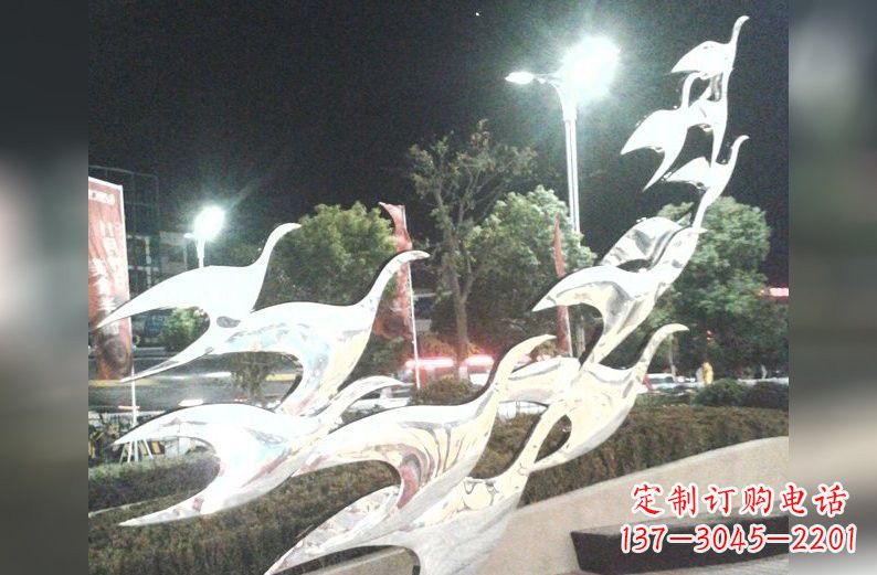 金华不锈钢大雁雕塑一种高雅的艺术美学
