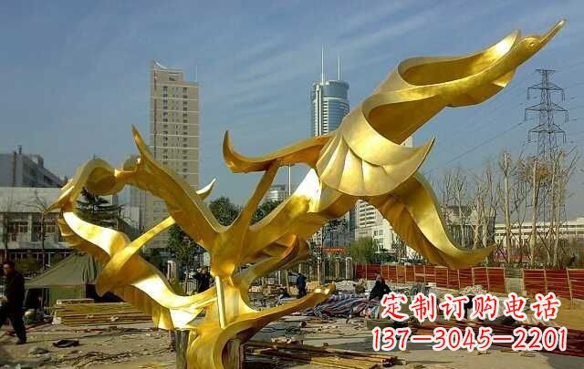 金华不锈钢飞翔的天鹅雕塑