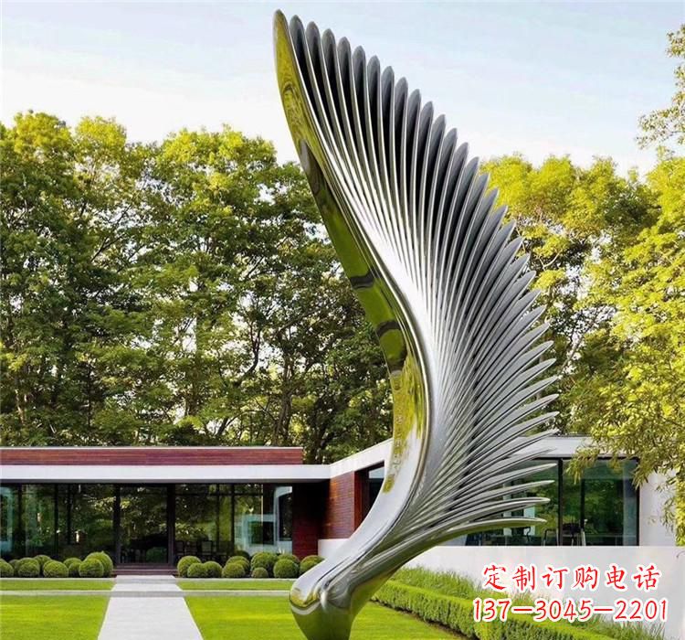 金华不锈钢飞行翅膀雕塑——精美的艺术之作