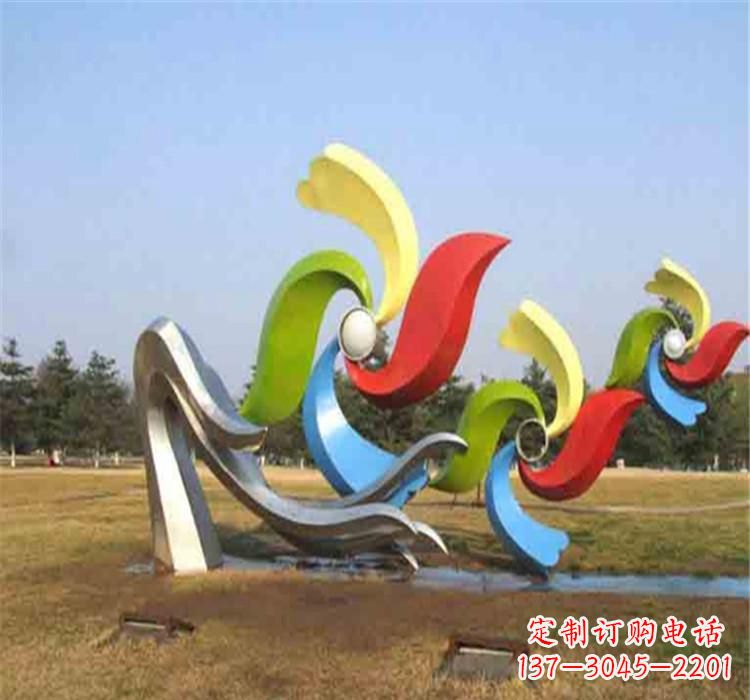 金华不锈钢风车雕塑绚丽多彩的艺术精品