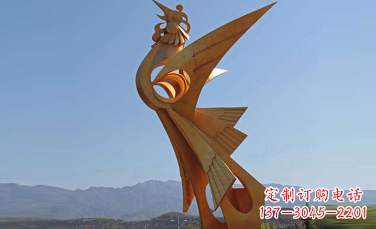 金华不锈钢凤凰雕塑,给环境增添灵动之美