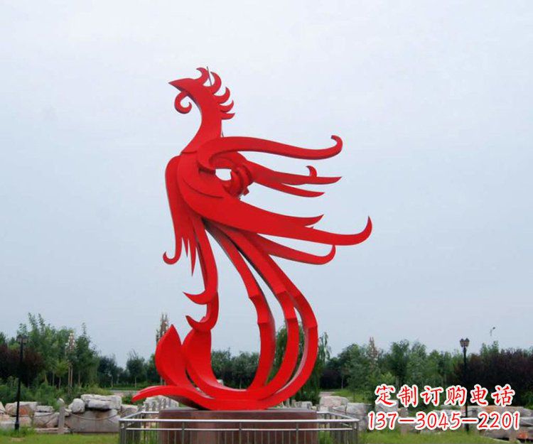 金华精美凤凰雕塑点亮凤凰公园