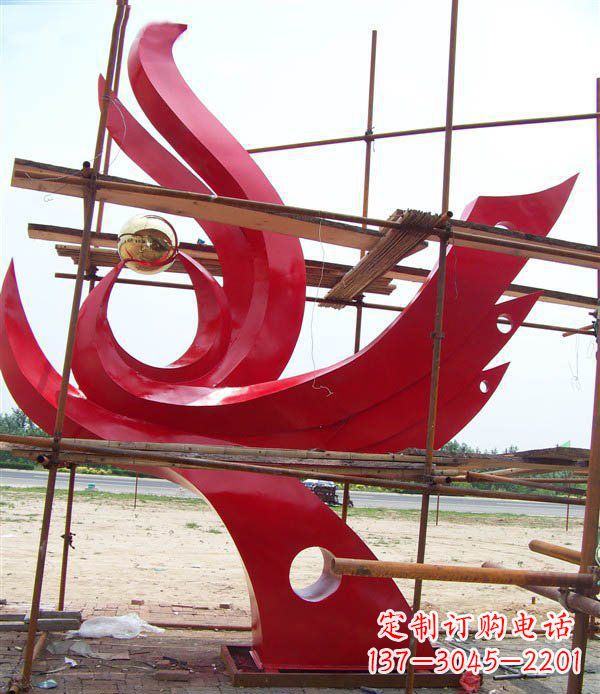 金华凤凰展翅高飞——不锈钢凤凰明珠广场景观雕塑