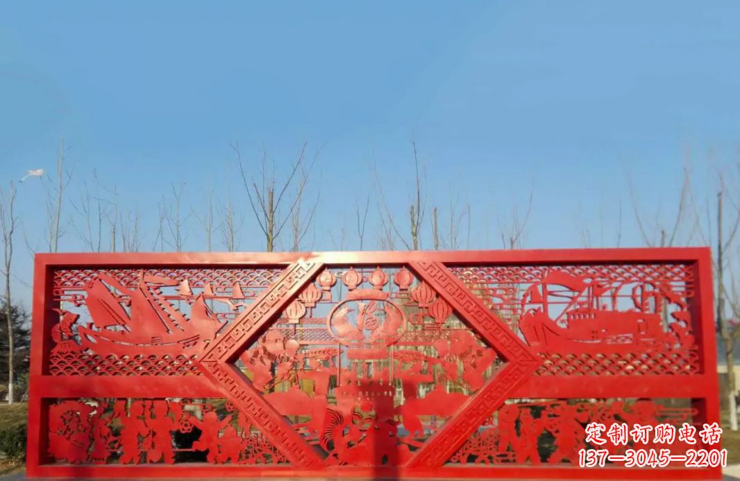 金华不锈钢福字雕塑——点亮广场景观
