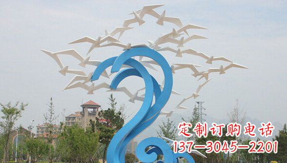 金华不锈钢鸽子放飞雕塑