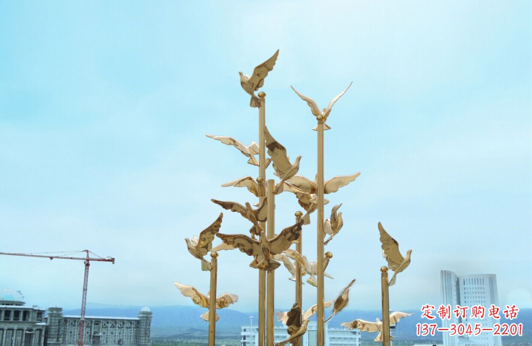 金华鸽子雕塑,传承着美好的历史
