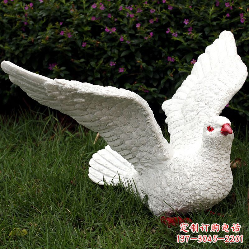 金华不锈钢鸽子雕塑象征和平与美好