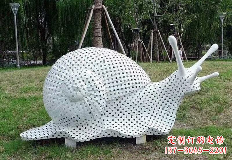 金华不锈钢公园编织蜗牛雕塑