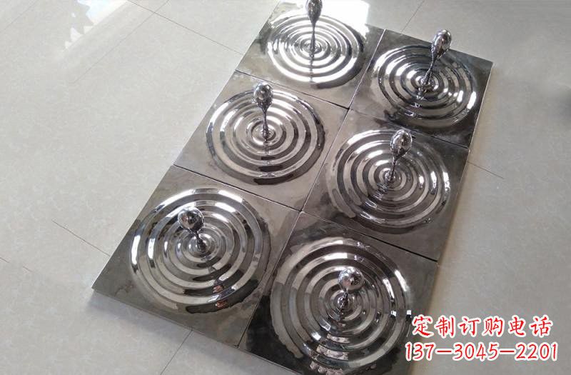金华不锈钢公园波纹水滴雕塑