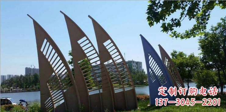 金华不锈钢公园的船帆雕塑