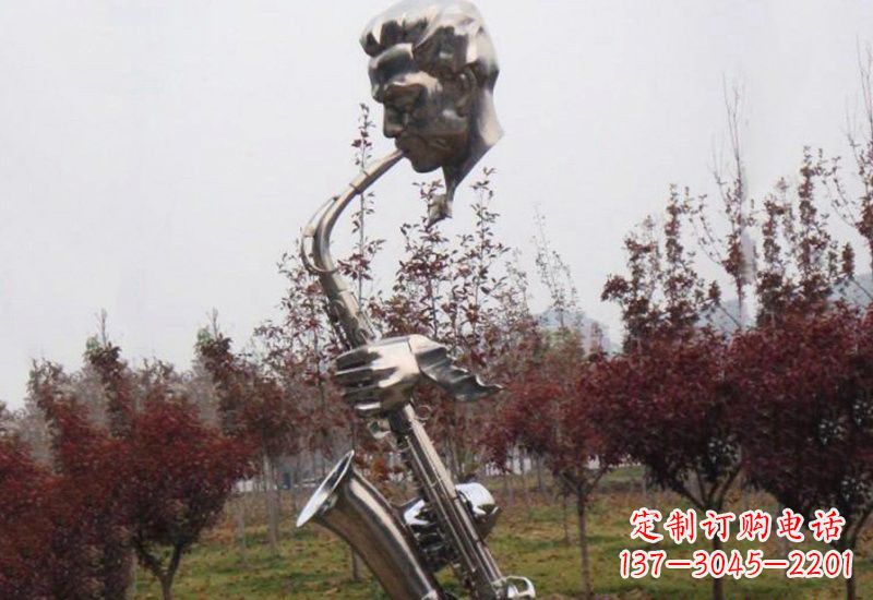 金华不锈钢萨克斯雕塑艺术与音乐的结合